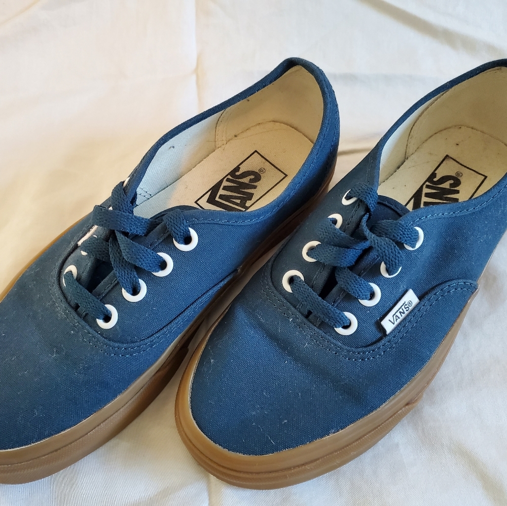 VANS Off the Wall Skid Grip Street Skate Blue Shoes Sizes Wmn 5.5 & Mn 4